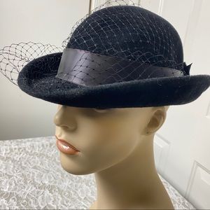 Vintage Black Bernard Hat with a net